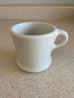 Antique White Ironstone Shaving Mug Union Barber Cup Vintage